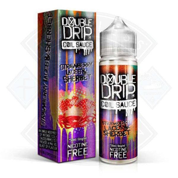 Double Drip Strawberry Laces & Sherbert 0mg 50ml Shortfill - Flawless Vape Shop