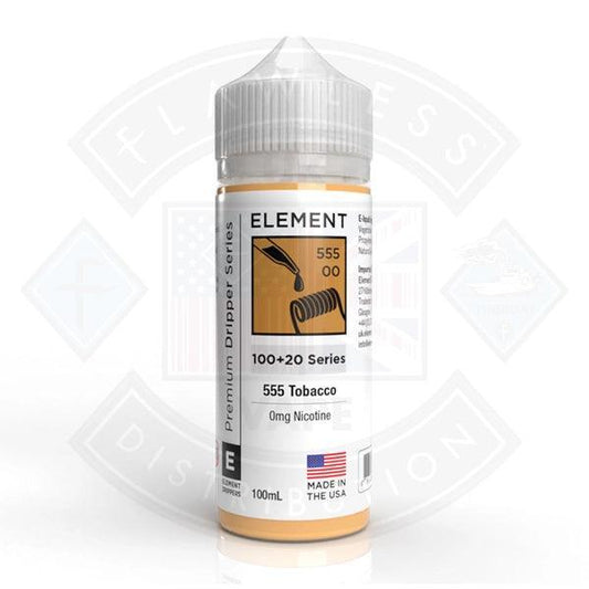 Element Eliquid 555 Tobacco 0mg 100ml Shortfill - Flawless Vape Shop