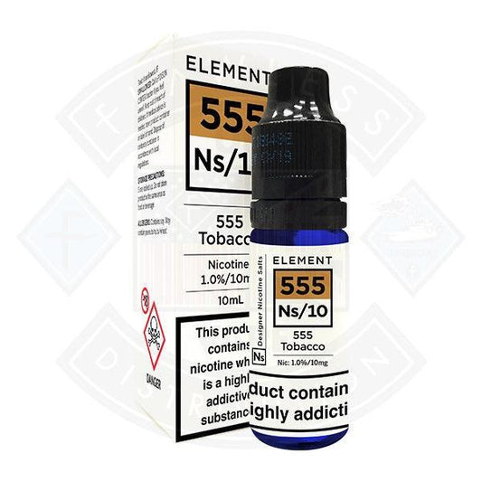 Element Eliquid 555 Tobacco Nic Salt 10ml - Flawless Vape Shop