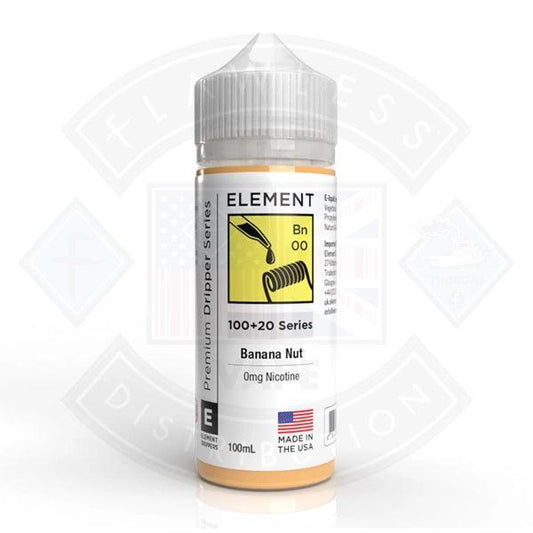 Element Eliquid Banana Nut 0mg 100ml Shortfill - Flawless Vape Shop