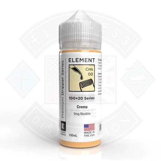 Element Eliquid Crema 0mg 100ml Shortfill - Flawless Vape Shop