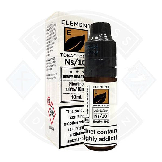 Element Eliquid Honey Roasted Tobacco Nic Salt 10ml - Flawless Vape Shop