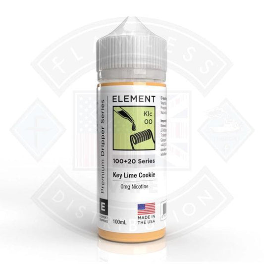 Element Eliquid Key Lime Cookie 0mg 100ml Shortfill - Flawless Vape Shop