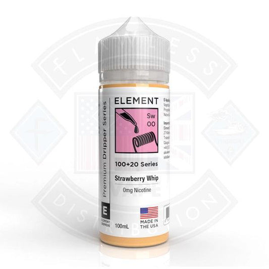 Element Eliquid Strawberry Whip 0mg 100ml Shortfill - Flawless Vape Shop