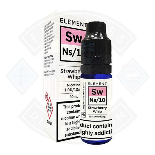 Element Eliquid Strawberry Whip Nic Salt Eliquid 10ml - Flawless Vape Shop