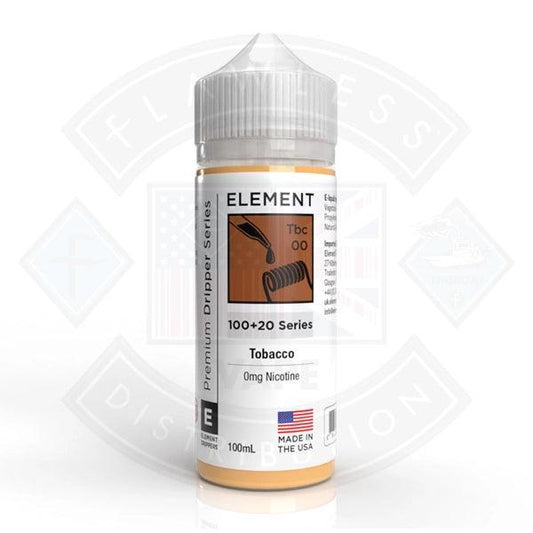 Element Eliquid Tobacco 0mg 100ml Shortfill - Flawless Vape Shop