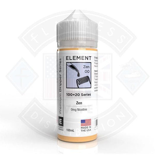 Element Eliquid Zen 0mg 100ml Shortfill - Flawless Vape Shop