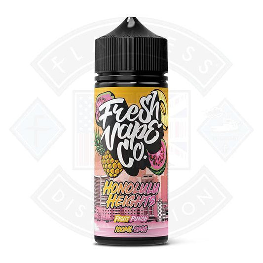 Fresh Vape Co Honolulu Heights Fruit Punch 0mg 100ml Shortfill - Flawless Vape Shop