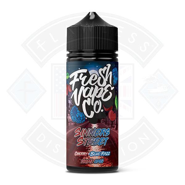 Fresh Vape Co. Sinners Street Cherry & Blue Razz 0mg 100ml Shortfill - Flawless Vape Shop