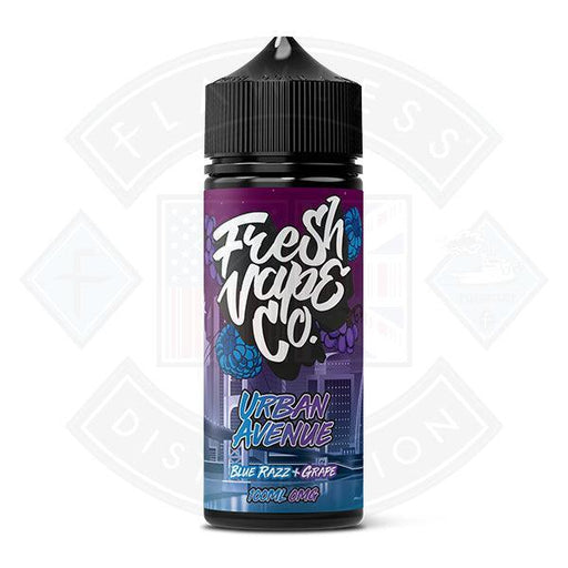 Fresh Vape Co. Urban Avenue Blue Razz & Grape 0mg 100ml Shortfill - Flawless Vape Shop