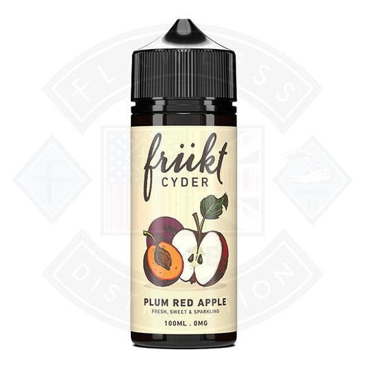 Frukt Cyder E-Liquid - Plum Red Apple 0mg 100ml Shortfill - Flawless Vape Shop