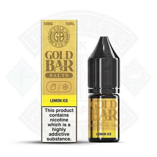 Gold Bar Lemon Ice Nic Salt 10ml - Flawless Vape Shop