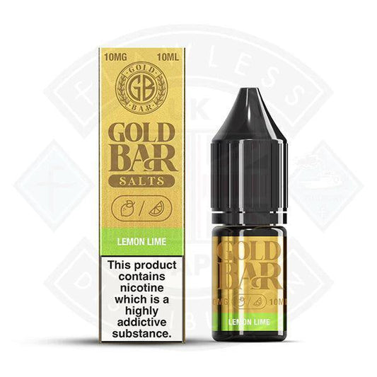 Gold Bar Lemon Lime Nic Salt 10ml - Flawless Vape Shop