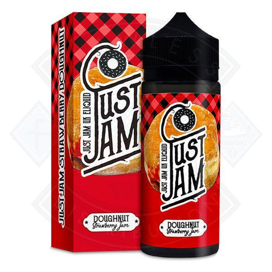 Just Jam Doughnut Strawberry E liquid 100ml Short fill - Flawless Vape Shop