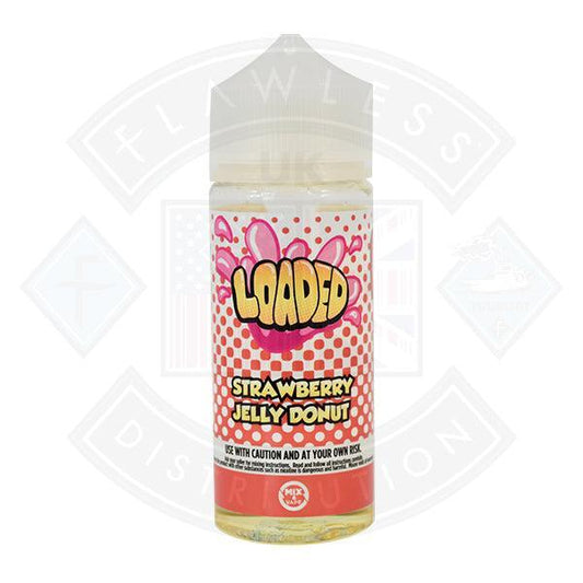 Loaded Strawberry Jelly Donut 0mg 100ml Shortfill E-liquid - Flawless Vape Shop