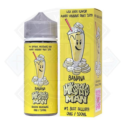 Milkshake Man - Banana 0mg 100ml Shortfill - Flawless Vape Shop