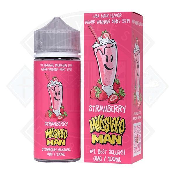 Milkshake Man - Strawberry 0mg 100ml Shortfill - Flawless Vape Shop