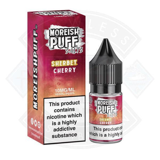 Moreish Puff Nic Salt Sherbet Cherry 10ml - Flawless Vape Shop