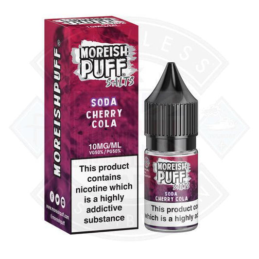 Moreish Puff Nic Salt Soda Cherry Cola 10ml - Flawless Vape Shop