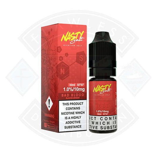 Nasty Juice Nasty Salt Bad Blood E liquid 10mg 10ml - Flawless Vape Shop