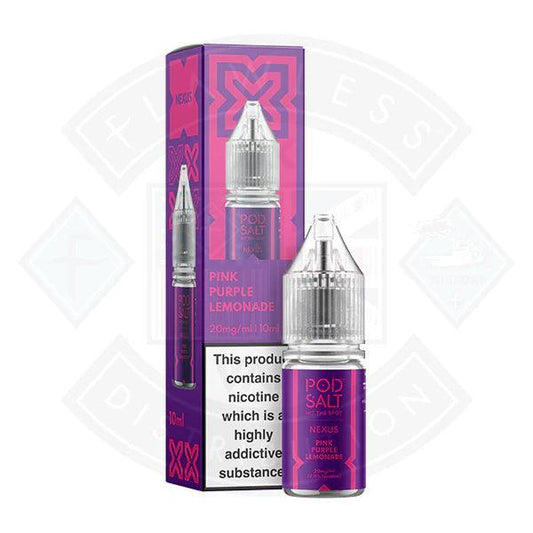 Nexus Pod Salt Pink Purple Lemonade 10ml - Flawless Vape Shop