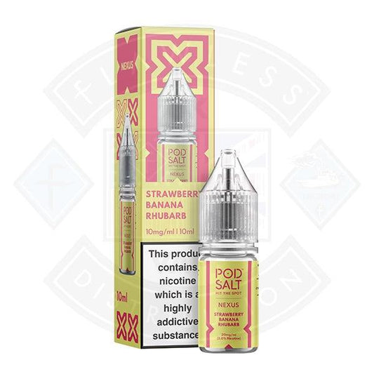 Nexus Pod Salt Strawberry Banana Rhubarb 10ml - Flawless Vape Shop