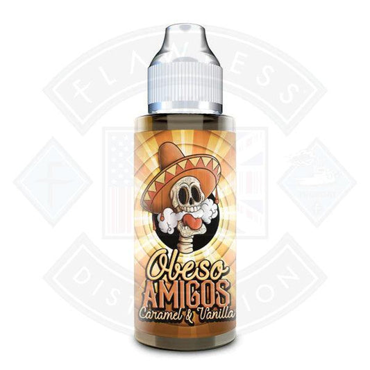 Obeso Amigos Caramel & Vanilla 0mg 100ml Shortfill E-Liquid - Flawless Vape Shop