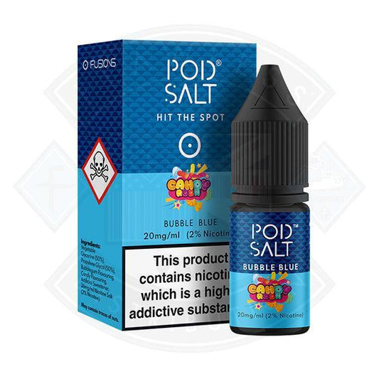 Pod Salt Candy Rush Bubble Blue Nic Salt 20mg 10ml E-Liquid - Flawless Vape Shop