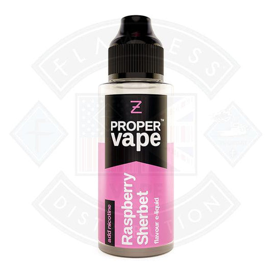 Proper Vape by Zeus Juice Raspberry Sherbet 0mg 100ml Shortfill E-Liquid - Flawless Vape Shop