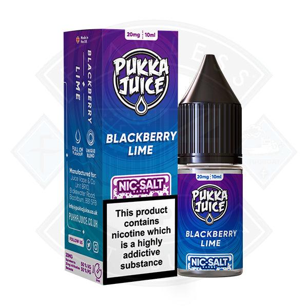 Pukka Juice - Nic Salt Blackberry Lime 10ml E-liquid - Flawless Vape Shop