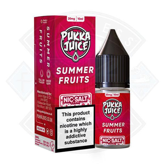 Pukka Juice - Nic Salt Summer Fruits 10ml 10mg E-liquid - Flawless Vape Shop