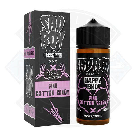 Sadboy Happy End- Pink Cotton Candy 100ml 0mg shortfill e-liquid - Flawless Vape Shop