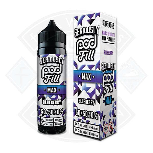 Seriously Pod Fill MAX - Blueberry 40ml 0mg Shortfill E-Liquid - Flawless Vape Shop