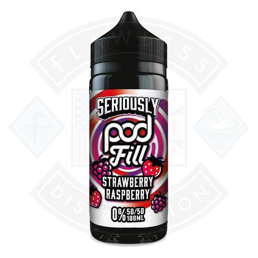 Seriously Pod Fill - Strawberry Raspberry 0mg 100ml E-liquid - Flawless Vape Shop