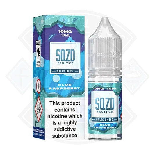 SQZD Salt on Ice Blue Raspberry 10ml - Flawless Vape Shop