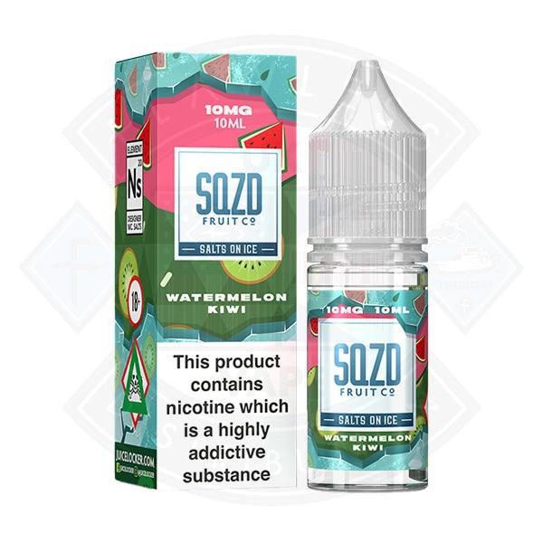 SQZD Salt on Ice Watermelon Kiwi 10ml - Flawless Vape Shop