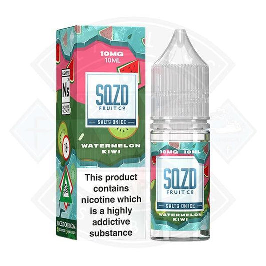 SQZD Salt on Ice Watermelon Kiwi 10ml - Flawless Vape Shop