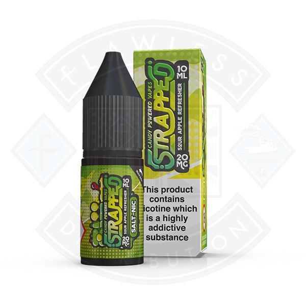 Strapped Candy Powered Nic Salt - Sour Apple Refresher 20mg 10ml E-liquid - Flawless Vape Shop