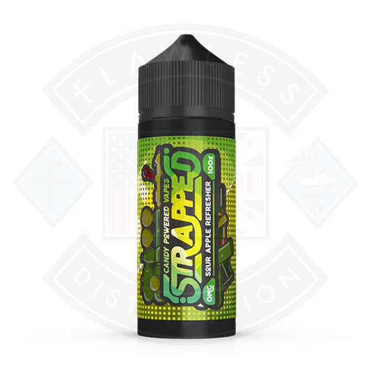 Strapped Candy Powered - Sour Apple Refresher 0mg 100ml Shortfill E Liquid - Flawless Vape Shop
