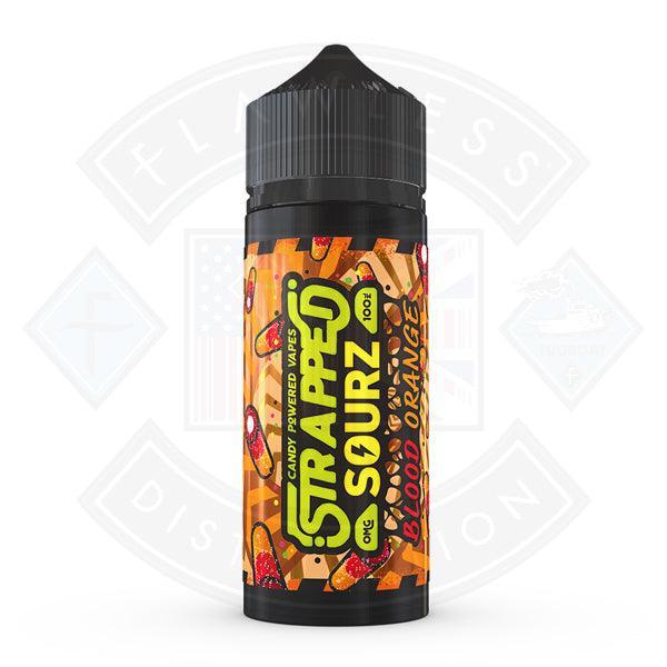 Strapped Sourz- Blood Orange 0mg 100ml Shortfill - Flawless Vape Shop