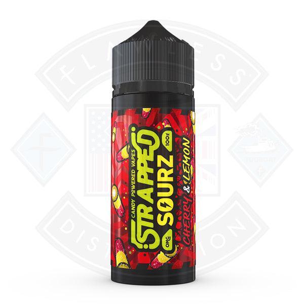 Strapped Sourz- Cherry & Lemon 0mg 100ml Shortfill - Flawless Vape Shop