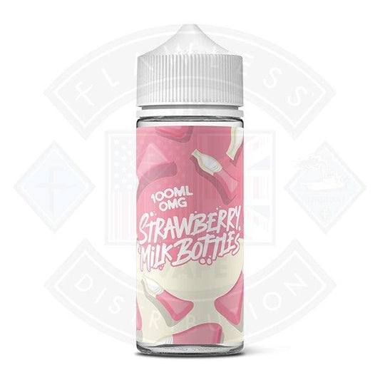 Strawberry Milk Bottles 0mg 100ml Shortfill E-Liquid - Flawless Vape Shop