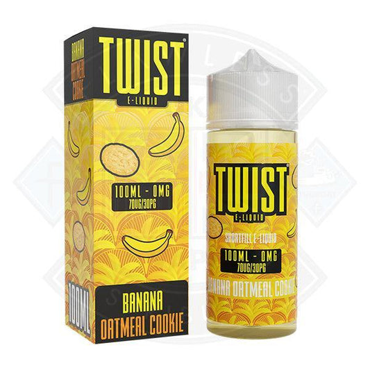 Twist Juice - Banana Oatmeal Cookie 0mg 100ml Shortfill - Flawless Vape Shop