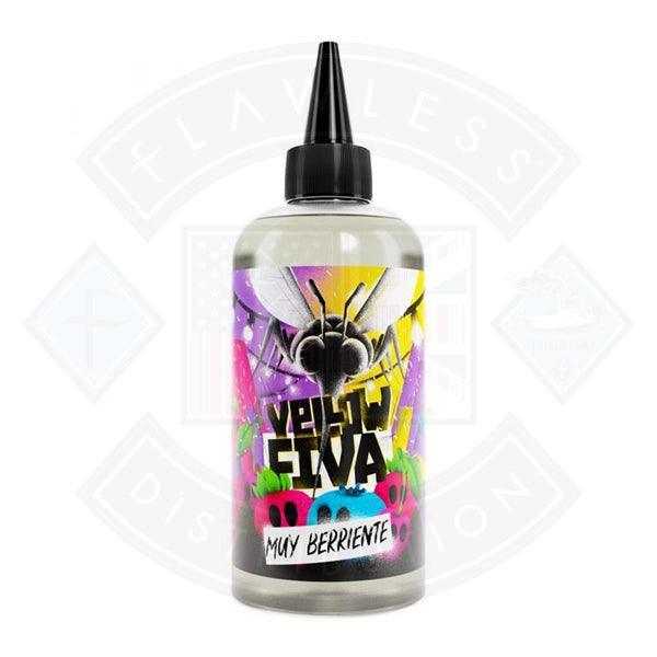 Yellow Fiva Muy Berriente 0mg 200ml Shortfill E-Liquid - Flawless Vape Shop