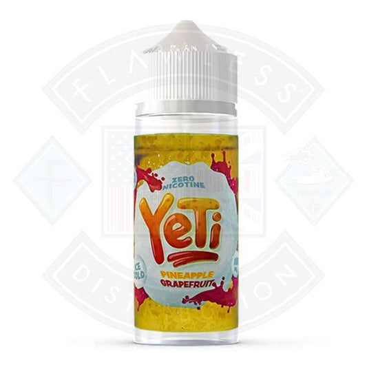 Yeti Ice Cold Pineapple Grapefruit 0mg 100ml Shortfill E-Liquid - Flawless Vape Shop
