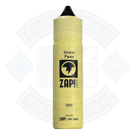 Zap! Snow Pear 50ml 0mg Shortfill E-Liquid - Flawless Vape Shop