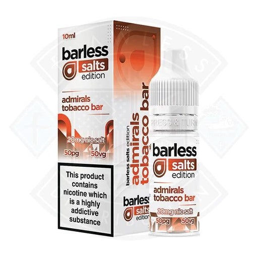 Barless Salts Edition Admirals Tobacco Nic Salt 10ml - Flawless Vape Shop