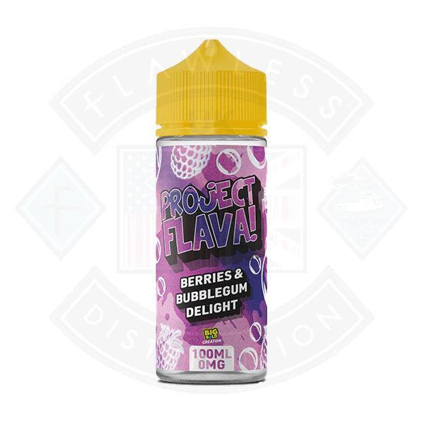 Big Bold Project Flava - Berries & Bubblegum Delight 0mg 100ml Shortfill - Flawless Vape Shop