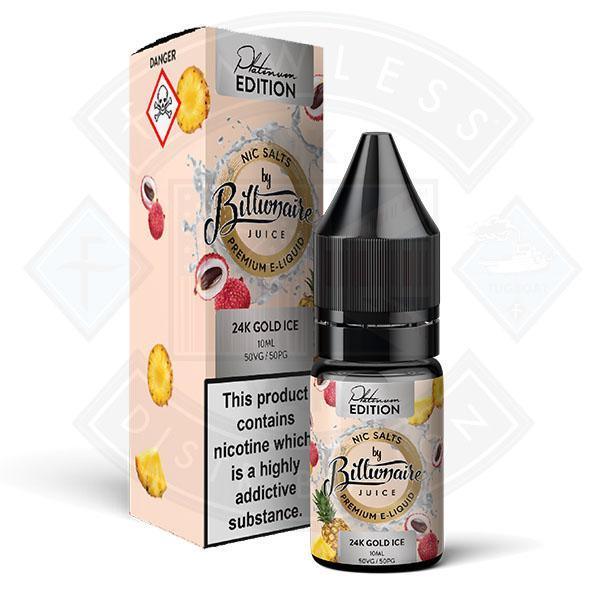 Billionaire Juice Platinum Series Nic Salt - 24K Gold Ice 10ml - Flawless Vape Shop