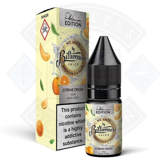 Billionaire Juice Platinum Series Nic Salt - Citrine Crush 10ml - Flawless Vape Shop